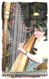 Kolbinger Hausmusi: Josefa Eichner an der Harfe